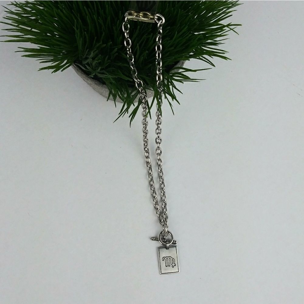 ♍Stainless steel Virgo zodiac necklace